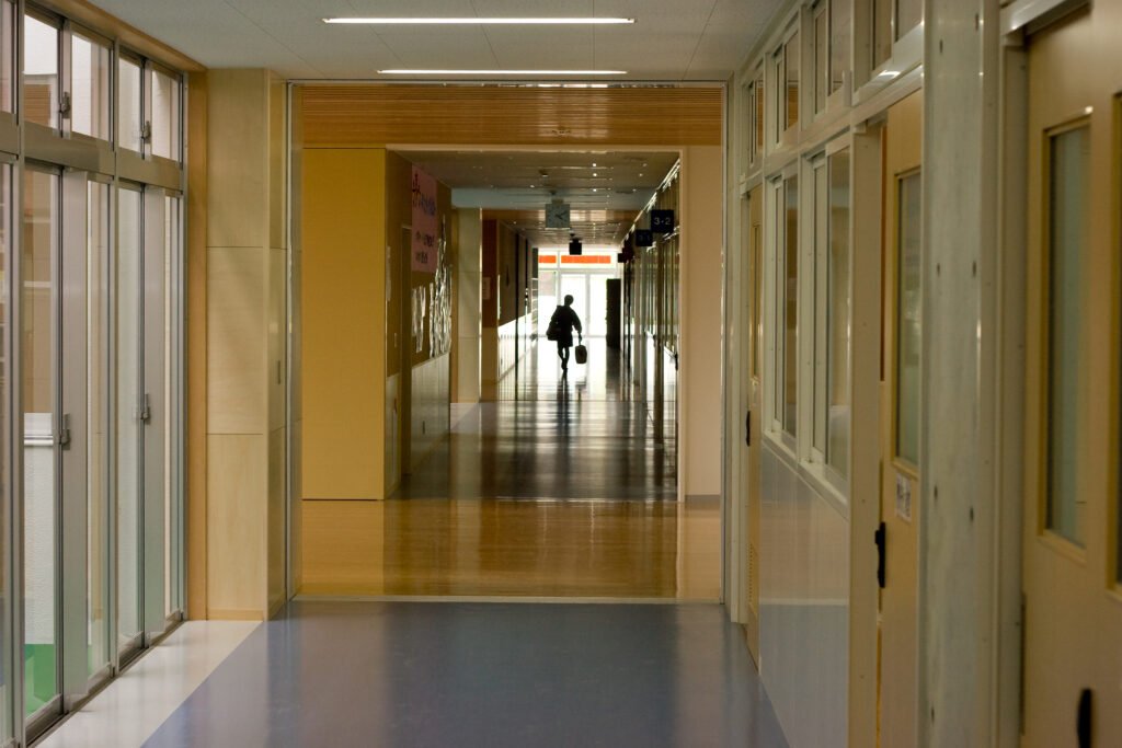 Picture of school hallway
