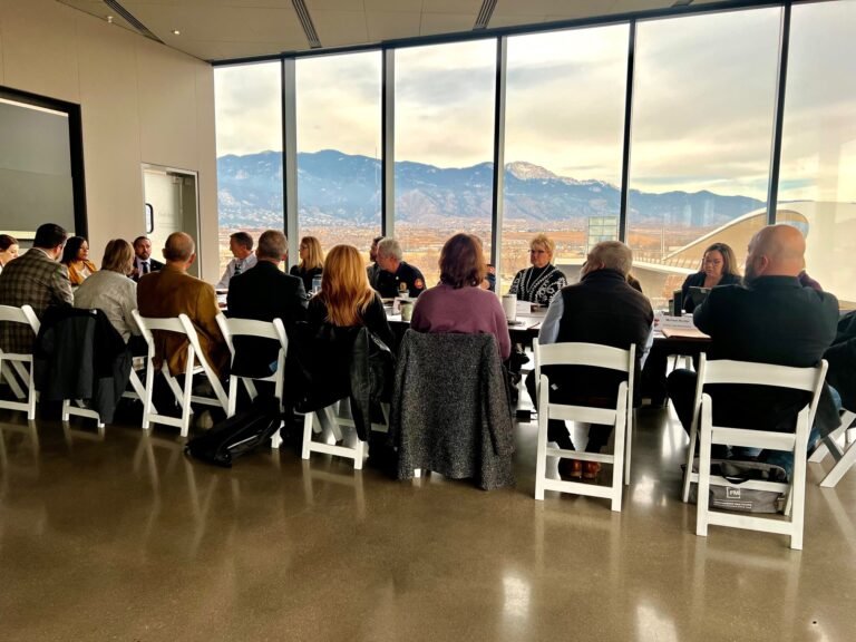 picture of the wildfire code board meeting with mountains in background